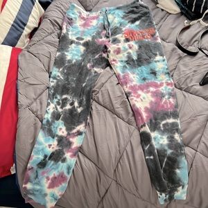 Stranger things tie-dyed sweatpants